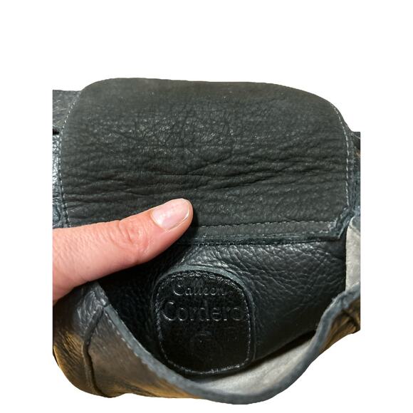 Black Leather Crossbody Bag - Picture 5 of 10